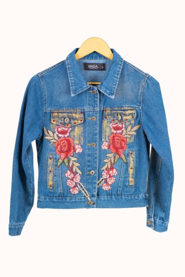 DENIM JACKET AMOUR- ROSES - Image 2