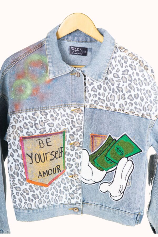 ANIMAL PRINT DENIM JACKET - Image 4